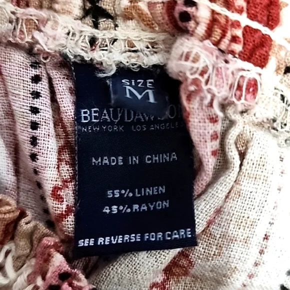 Beau/ Dawson linen rayon blend pants size M - Picture 3 of 6